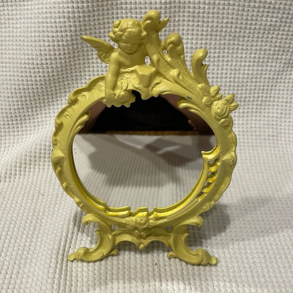 Metal Cherub Vanity Mirror - Picture 1 of 8